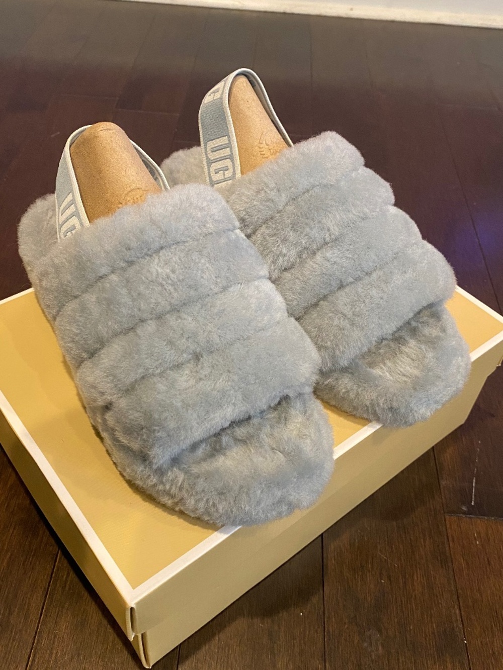 UGG Fluff Yeah Slide Slippers Light Blue Women’s Size 5
